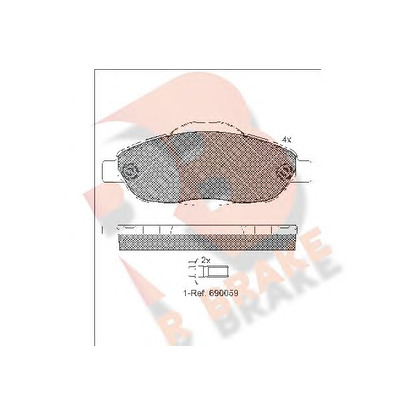 Photo Brake Pad Set, disc brake R BRAKE RB1851