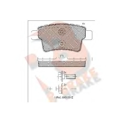 Фото Комплект тормозных колодок, дисковый тормоз R BRAKE RB1853