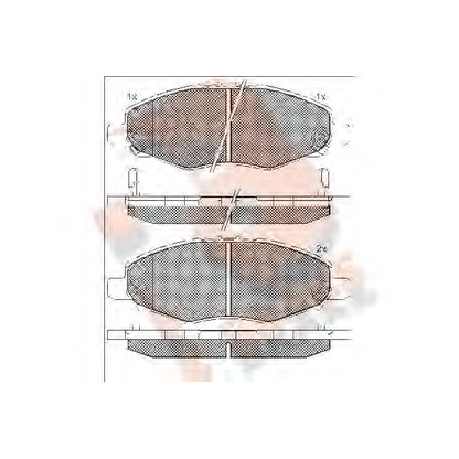 Photo Brake Pad Set, disc brake R BRAKE RB1867