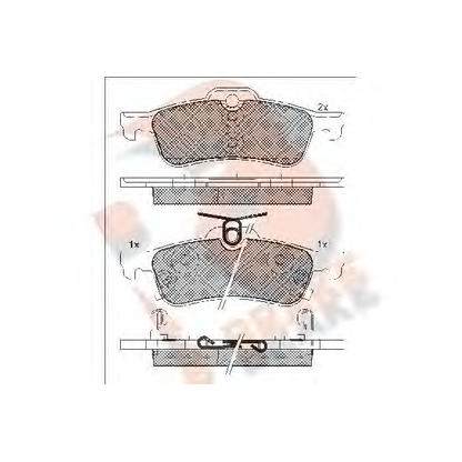 Photo Kit de plaquettes de frein, frein à disque R BRAKE RB1878