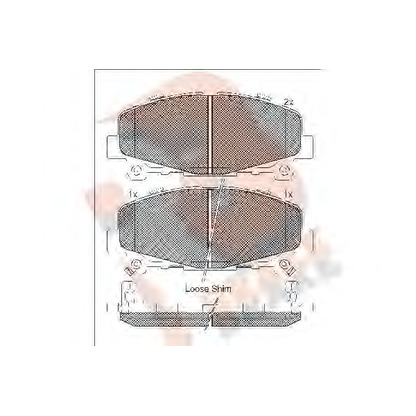 Photo Kit de plaquettes de frein, frein à disque R BRAKE RB1894