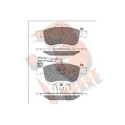 Фото Комплект тормозных колодок, дисковый тормоз R BRAKE RB1903