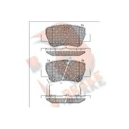 Photo Kit de plaquettes de frein, frein à disque R BRAKE RB1916