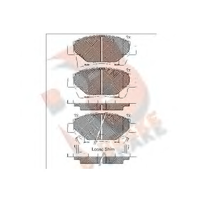 Zdjęcie Zestaw klocków hamulcowych, hamulce tarczowe R BRAKE RB1926