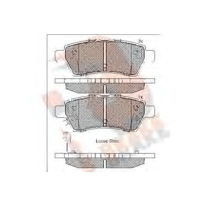 Фото Комплект тормозных колодок, дисковый тормоз R BRAKE RB1934