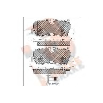 Photo Brake Pad Set, disc brake R BRAKE RB1946