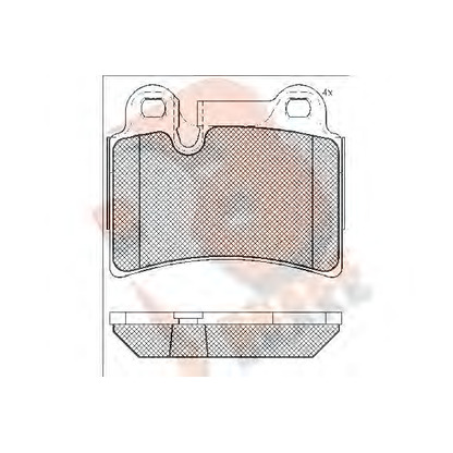 Фото Комплект тормозных колодок, дисковый тормоз R BRAKE RB1951