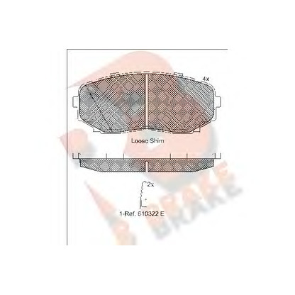 Фото Комплект тормозных колодок, дисковый тормоз R BRAKE RB1962