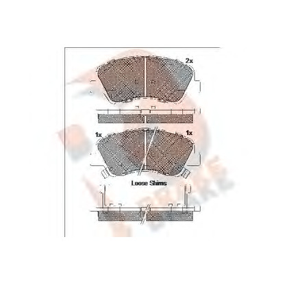 Photo Brake Pad Set, disc brake R BRAKE RB2035