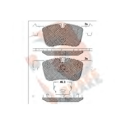 Photo Kit de plaquettes de frein, frein à disque R BRAKE RB2048