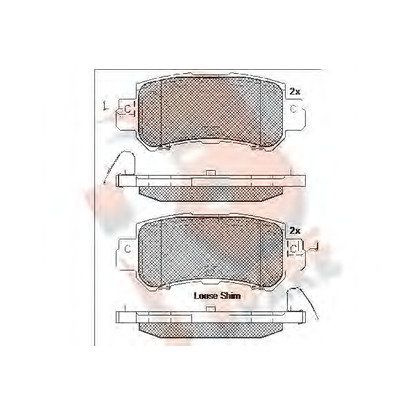 Photo Brake Pad Set, disc brake R BRAKE RB2056