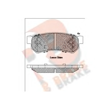 Photo Brake Pad Set, disc brake R BRAKE RB2058