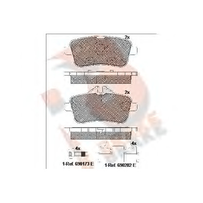 Photo Brake Pad Set, disc brake R BRAKE RB2072067