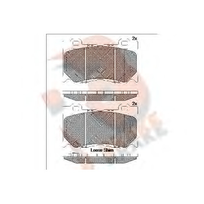 Фото Комплект тормозных колодок, дисковый тормоз R BRAKE RB2089