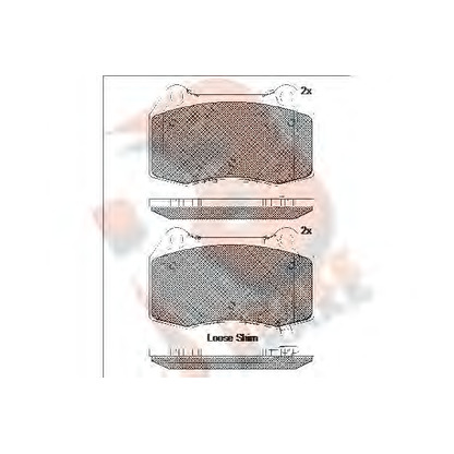 Photo Brake Pad Set, disc brake R BRAKE RB2096