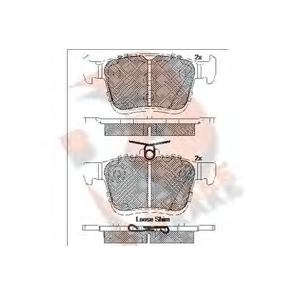 Photo Brake Pad Set, disc brake R BRAKE RB2099