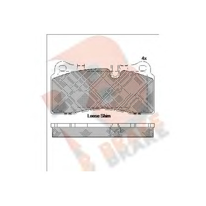 Photo Brake Pad Set, disc brake R BRAKE RB2121