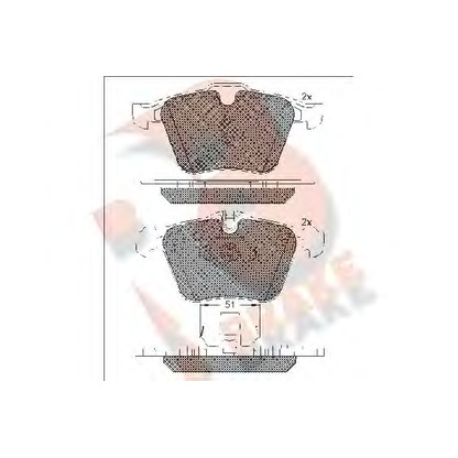 Фото Комплект тормозных колодок, дисковый тормоз R BRAKE RB2149