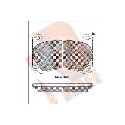 Photo Brake Pad Set, disc brake R BRAKE RB2163