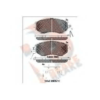 Foto Bremsbelagsatz, Scheibenbremse R BRAKE RB2199