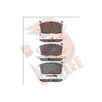Zdjęcie Zestaw klocków hamulcowych, hamulce tarczowe R BRAKE RB2205