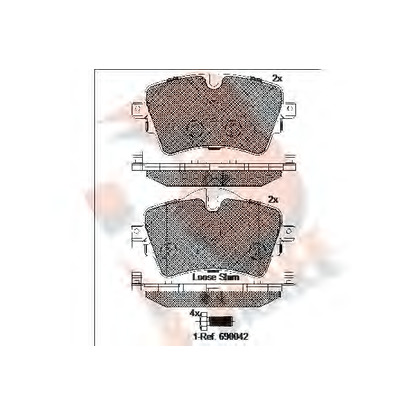 Photo Kit de plaquettes de frein, frein à disque R BRAKE RB2211