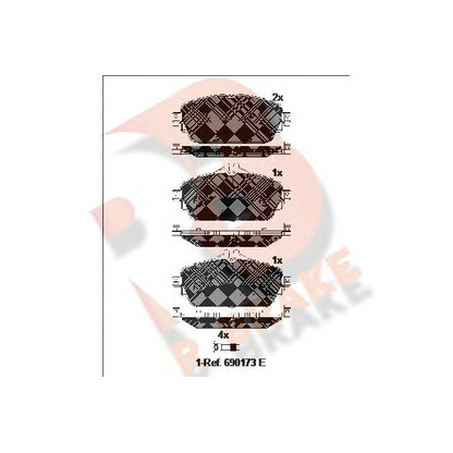 Photo Brake Pad Set, disc brake R BRAKE RB2212