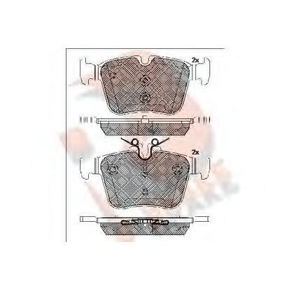 Photo Kit de plaquettes de frein, frein à disque R BRAKE RB2214