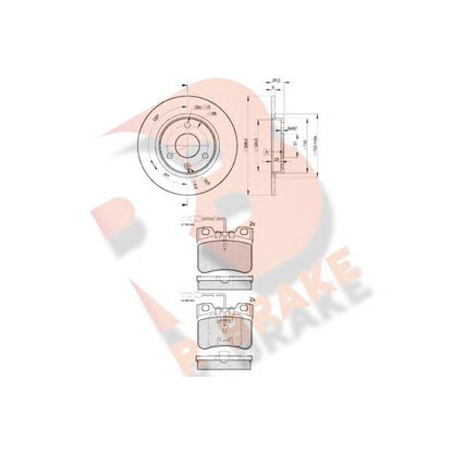 Фото Комплект тормозов, дисковый тормозной механизм R BRAKE 3R07887199