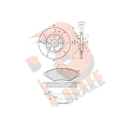 Zdjęcie Zestaw do hamulców, hamulce tarczowe R BRAKE 3R09204697