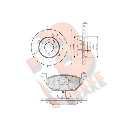 Foto Bremsensatz, Scheibenbremse R BRAKE 3R11843790