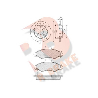 Фото Комплект тормозов, дисковый тормозной механизм R BRAKE 3R12291064