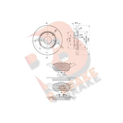 Foto Kit frenos, freno de disco R BRAKE 3R12645344