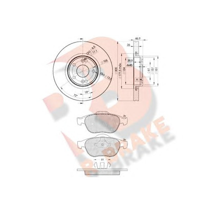 Photo Kit de freins, frein à disques R BRAKE 3R14322235