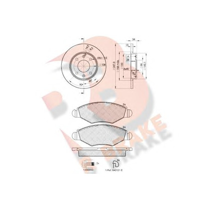 Zdjęcie Zestaw do hamulców, hamulce tarczowe R BRAKE 3R14394298