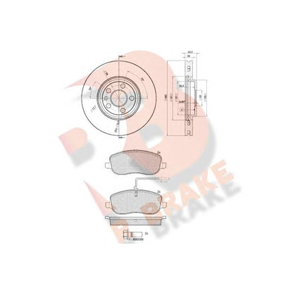 Zdjęcie Zestaw do hamulców, hamulce tarczowe R BRAKE 3R15534678