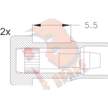 Foto Contacto de aviso, desgaste de los frenos R BRAKE 610045RB