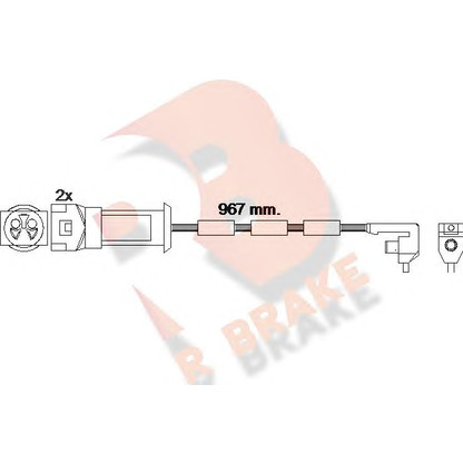 Photo Warning Contact, brake pad wear R BRAKE 610069RB