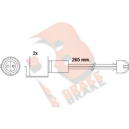 Photo Warning Contact, brake pad wear R BRAKE 610089RB