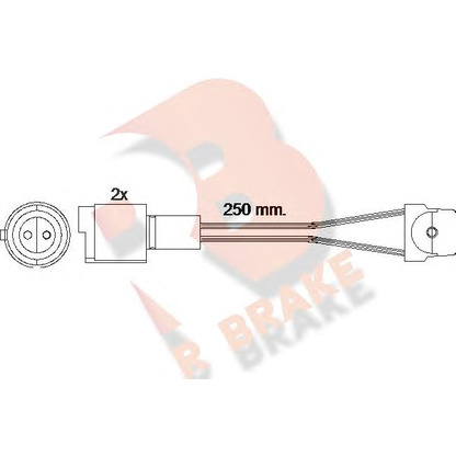 Zdjęcie Styk ostrzegwaczy, zużycie okładzin hamulcowych R BRAKE 610091RB