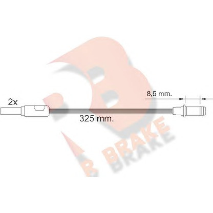 Zdjęcie Styk ostrzegwaczy, zużycie okładzin hamulcowych R BRAKE 610184RB