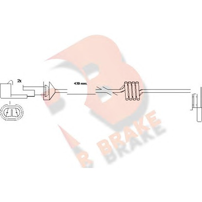 Zdjęcie Styk ostrzegwaczy, zużycie okładzin hamulcowych R BRAKE 610235RB