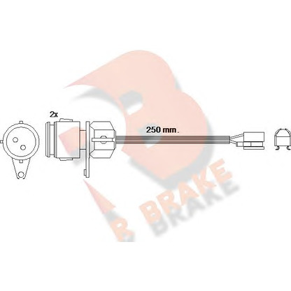 Photo Warning Contact, brake pad wear R BRAKE 610237RB