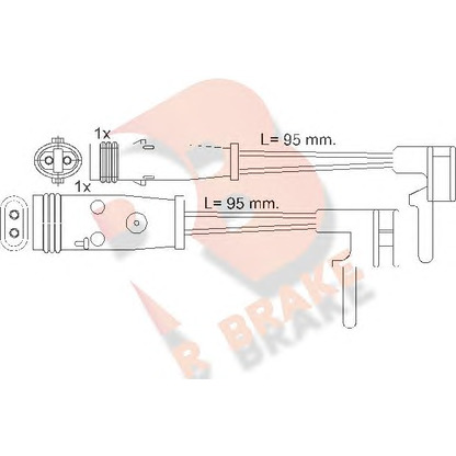 Photo Warning Contact, brake pad wear R BRAKE 610333RB