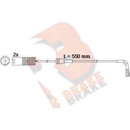 Photo Warning Contact, brake pad wear R BRAKE 610388RB