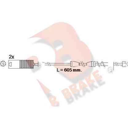 Photo Warning Contact, brake pad wear R BRAKE 610390RB