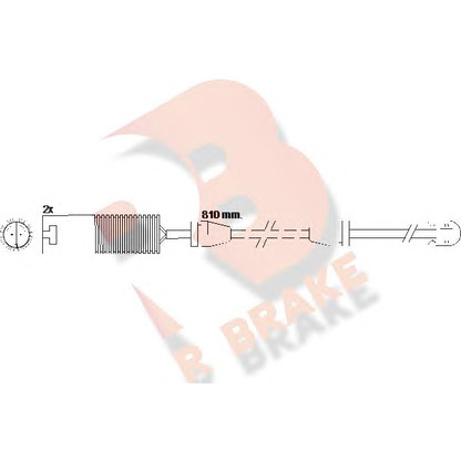 Photo Warning Contact, brake pad wear R BRAKE 610425RB