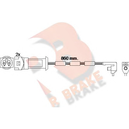 Фото Сигнализатор, износ тормозных колодок R BRAKE 610450RB