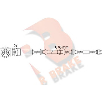 Photo Warning Contact, brake pad wear R BRAKE 610452RB