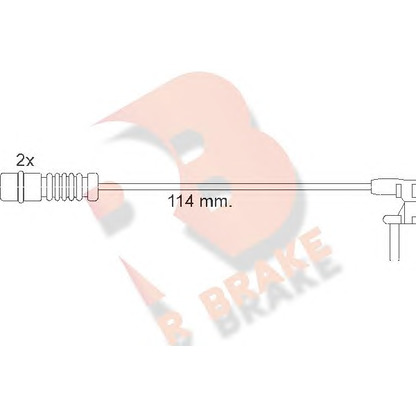 Photo Warning Contact, brake pad wear R BRAKE 610454RB
